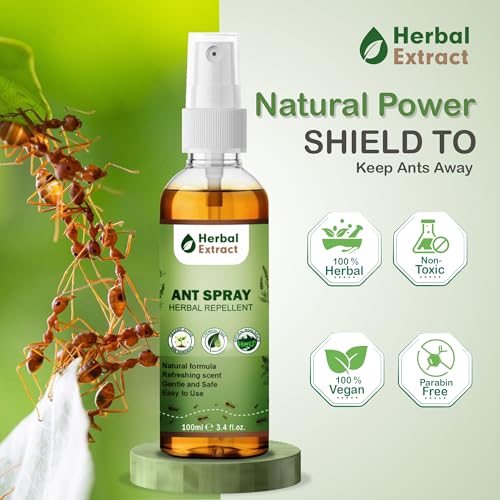 Image of Ant Repellent Spray for Home & Office | 100% Natural, Herbal, Irritant-Free, Chemical-Free | Long Lasting & Effective Protection | Baby, Plant & Pet Safe | Pack of 2 | 200ml