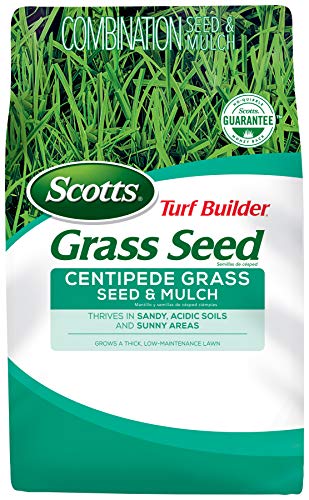 Scotts Turf Builder Centipede Grass Seed & Mulch, Grows a Thick, Low-Maintenance Lawn, 5 lbs.