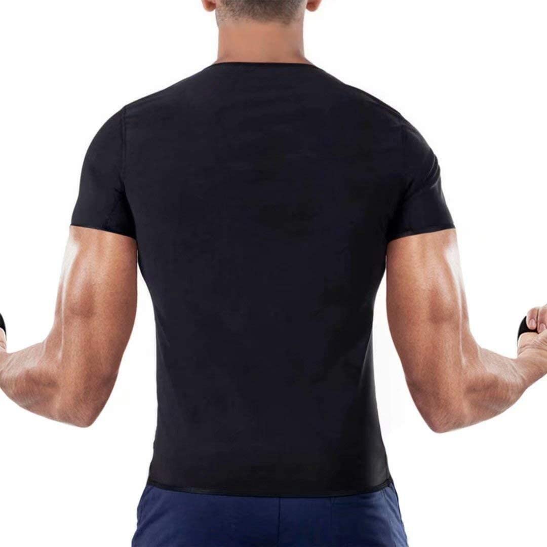 Männer Sauna T-Shirts Sweat Sauna Anzug Body Shaper Training Neopren Tank Top Trainingsjacken Kleidung Übung Fitness Kurzarm