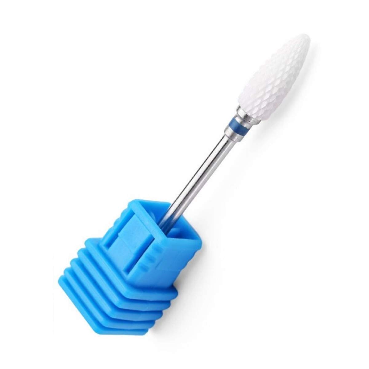 Fresa in ceramica per tornio unghie, Punta in ceramica per tornio unghie, Manicure, pedicure, smalti, unghie acriliche e unghie in gel, Lima per tornio, blu, grana media