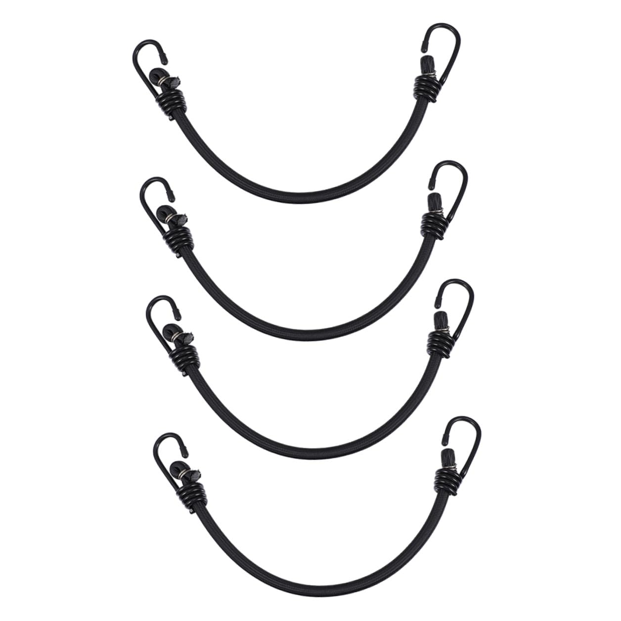 Didiseaon 4pezzi Cordine Elastica Gancio Corda Elastica Resiliente per Fissaggio di Tende e Legare Bagagli Leggero e Portatile Materiale di Poliestere