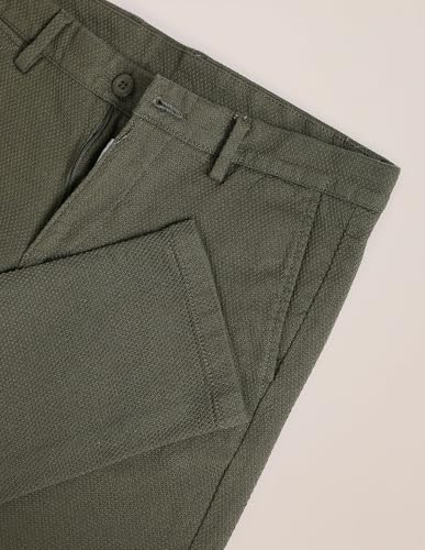 Image of U.S. Polo ASSN. Men's Regular Solid Textured Austin Trim Fit Mid Rise Casual Trousers