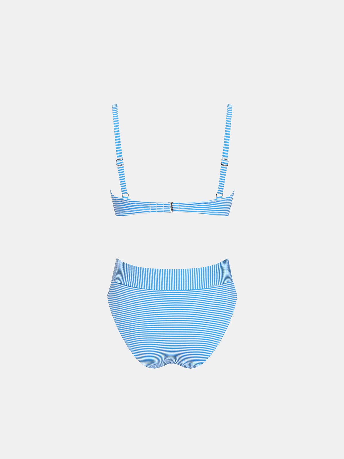 CUPSHE Ensemble de bikini deux pièces taille haute pour femme avec fil en U et bas coquin, crochet dans le dos