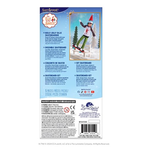 The Elf on The Shelf® MagiFreez™ Skateboard Set | Outfit mit Longsleeve, Kopfhörer & Skateboard | Scout Elf Accessoires