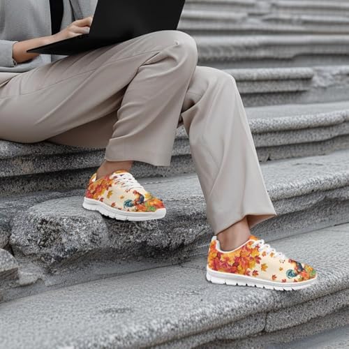 Image of GIFTPUZZ Mens Lace Up Athletic Trainers Running Sneakers Wedge Breathable Gym Lightweight Sports Tennis Shoes