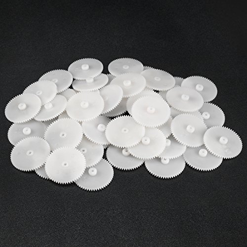Image of uxcell 50pcs Plastic Gears 56 Teeth Model 562A Reduction Gear Plastic Worm Gears for RC Car Robot Motor