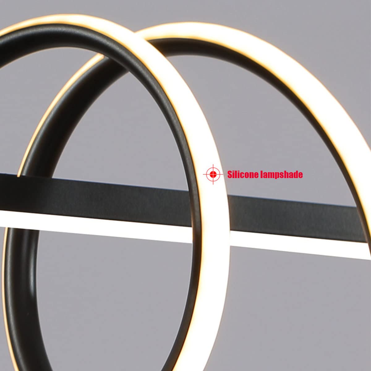 Lampadario moderno LED Tavolo da pranzo Lampada a sospensione Lampada a sospensione moderna design a spirale Lampadari LED dimmerabili con plafoniere telecomandate per studio sala da pranzo (nero, L10