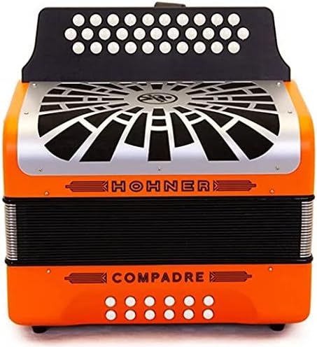 Hohner Compadre Diatonic Accordion - Keys of GCF (SOL) - Orange