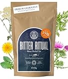 Bittertee stark Monte Nativo (150g) – Kräutertee lose mit Löwenzahn, Wermutkraut, Schafgarbe, Kamillenblüten, Pfefferminztee & weiteren Kräutern – Bitterstoffe Тее – Naturrein & aromatisch loser Tee
