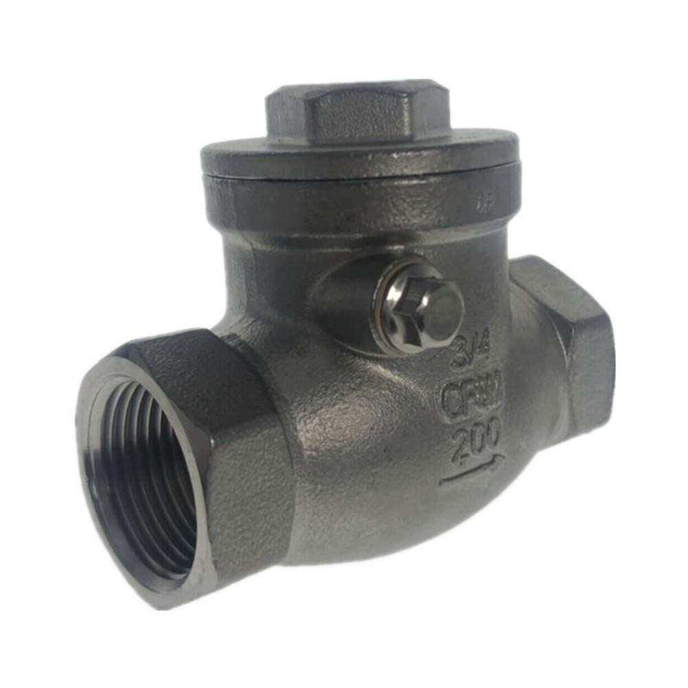 Check Valves BSPT 1-1/2 Inch DN40 PN16 CF8M Threaded Swing Valve 200PSI Stainless Steel SS304 Female(DN15)