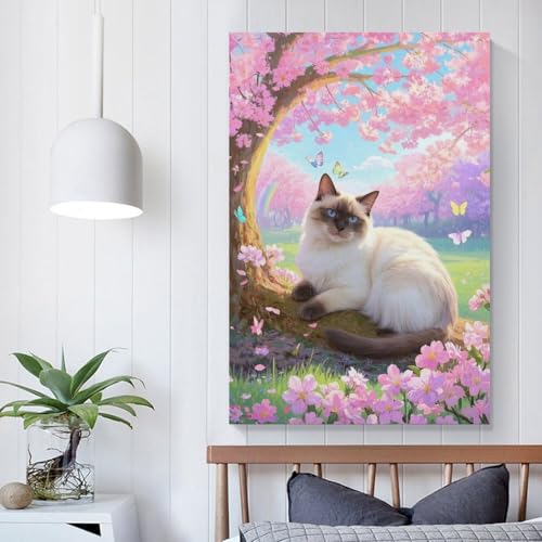 Cuadros Decorativos Lienzo Siamés Impresiones Poster 50x75cm Dormitorio 5