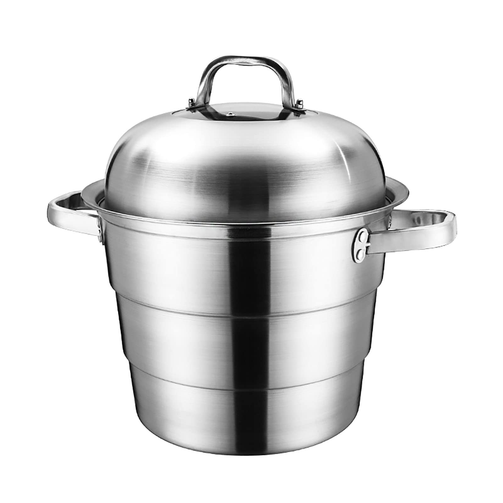 GTHTUHFD Steamer Pot/Soup Pot/304 Stainless Steel, One-Piece 3-Layer Composite Pot Body, Steamed Seafood, 50Cm,