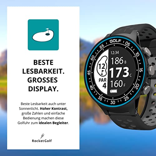 RocketGolf-Reloj-de-golf-Par4-GPS-telemetro-sencillo-y-sencillo-funcion-de-golf-38000-campos-de-golf-distancia-de-obstaculos-podometro-actualizaciones-gratuitas