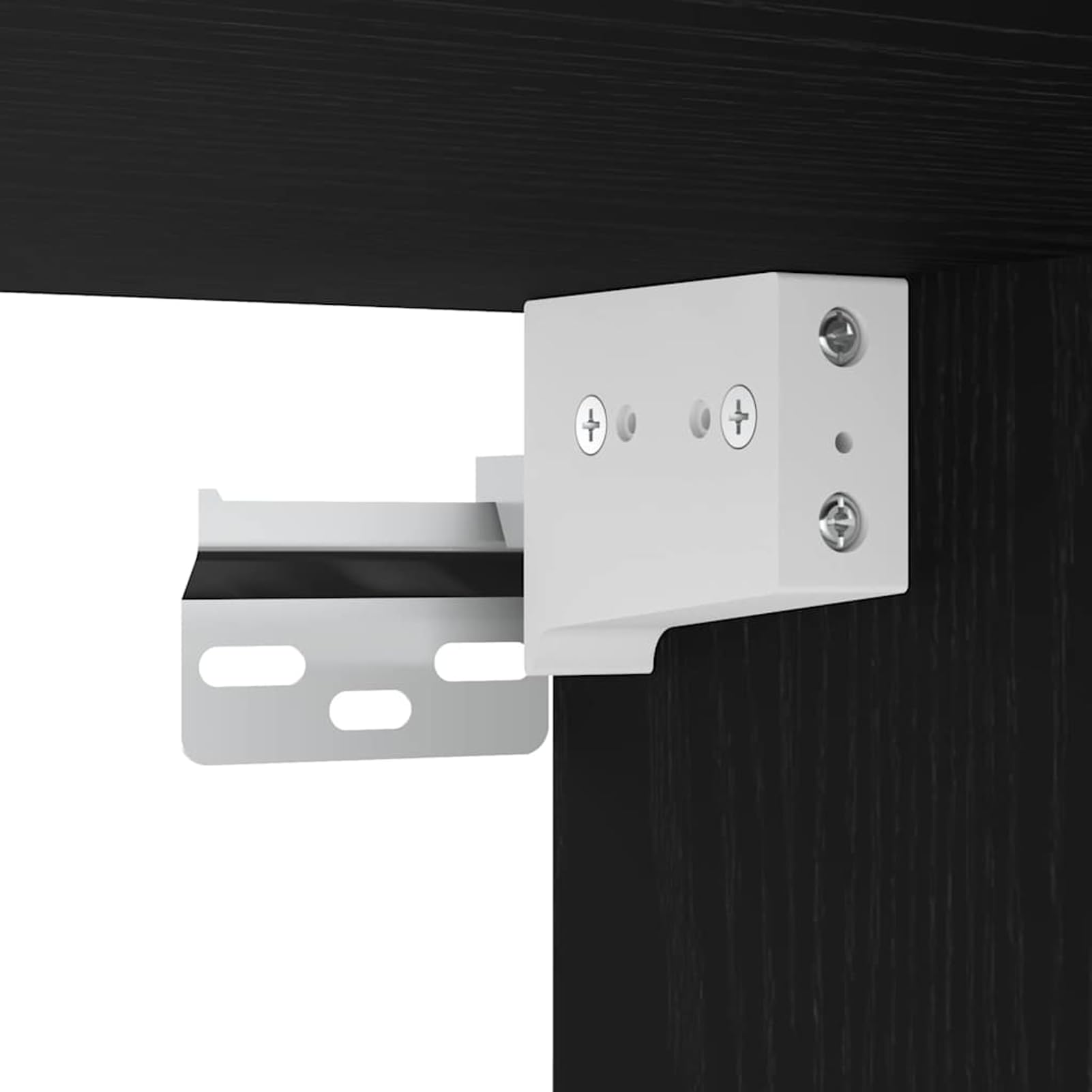 Mobile per lavabo con cassetti, 90 x 38,5 x 48 cm, colore nero, effetto quercia in legno, ceramica, bagno