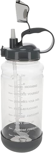 Miniatura 1 de LSM - Botella de agua motivacional con marcador de tiempo, vaso de 64 onzas con pajilla, sin BPA, a prueba de fugas, para hombres, mujeres, escuela,