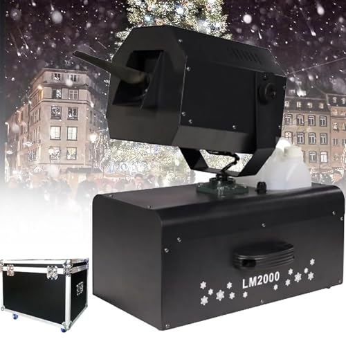 Máquina de nieve de 2000 W, con cabeza oscilante de 90°, control remoto y panel manual, cubre 30 m2 y pulveriza continuamente, ideal para heladerías y bares de snacks miniatura 1