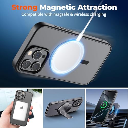 Image of AIBEX Protective OStand Case Compatible for Apple iPhone 17 MagSafe Compatible | Slim Back Cover with Camera Lens Protection, Strong Magnetic Support & Anti-Slip Grip | Military Grade Drop Protection
