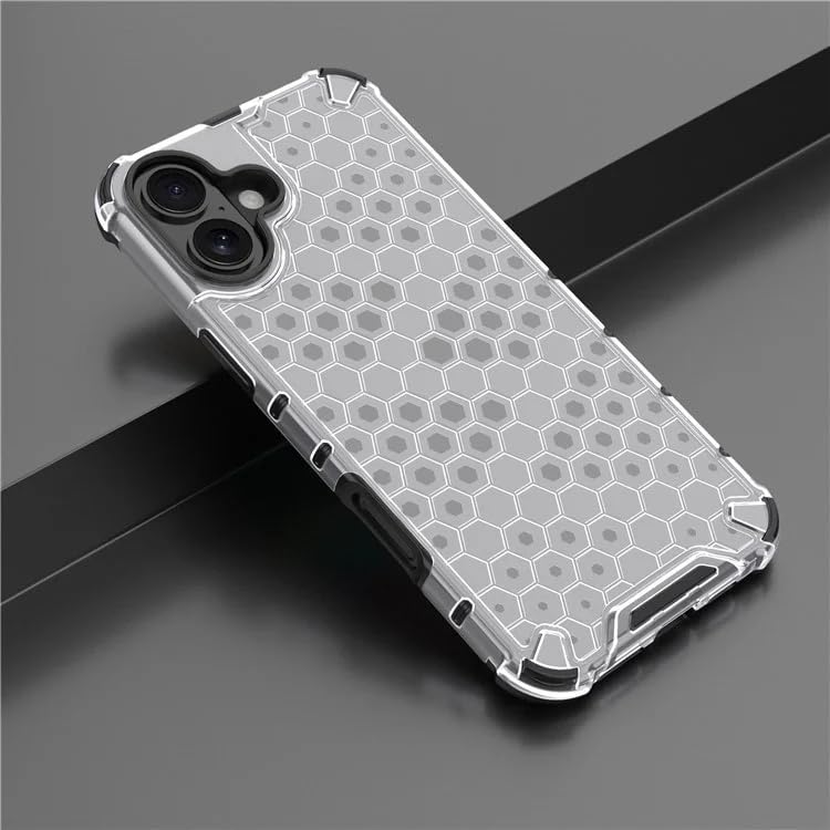 Image of Hard PC Back Case Cover for iPhone 16 Plus Anti Slip Ultra Thin Shockproof Reinforced Corners (Polycarbonate|Clear)