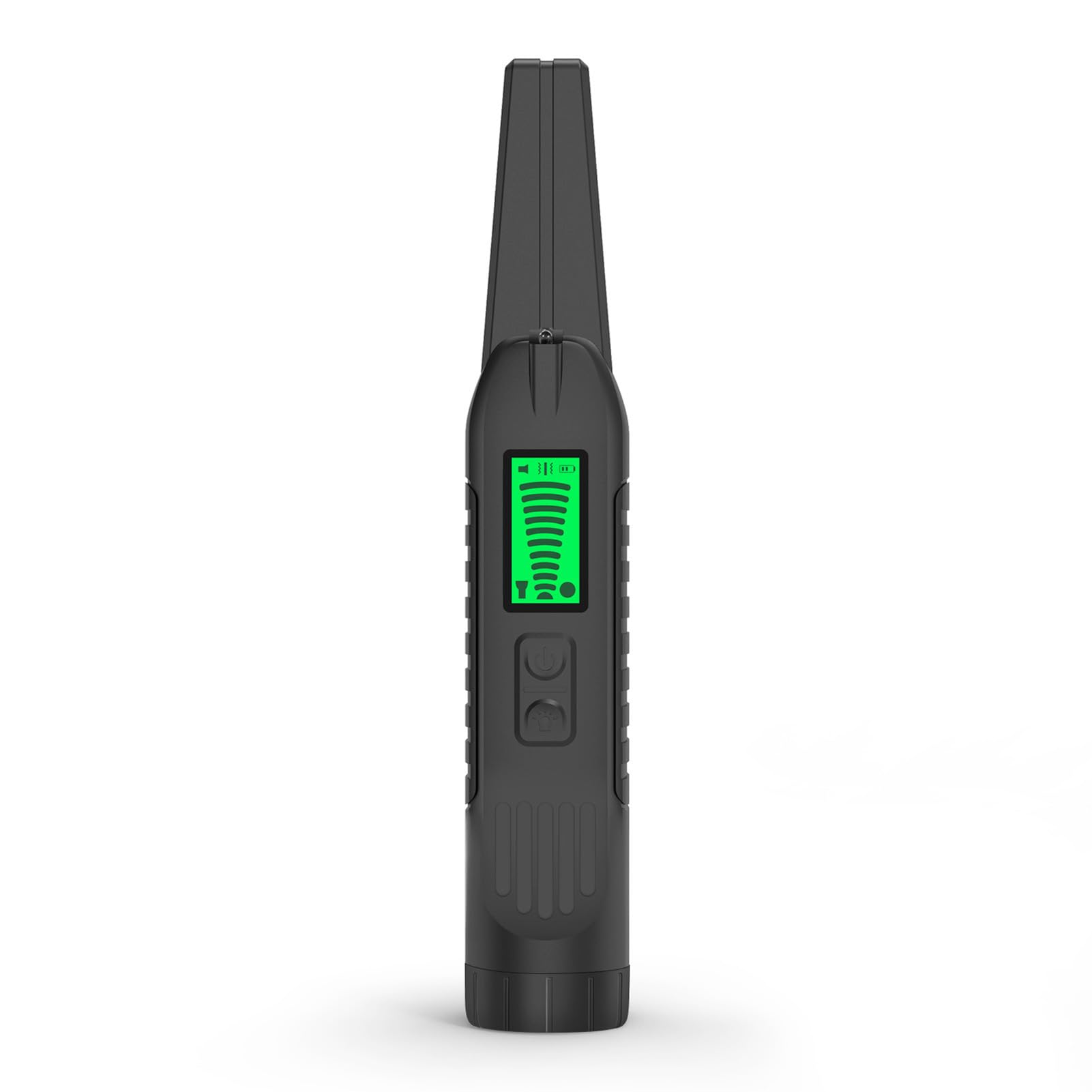 Matybobe Detector de Metales de Mano Varita Seguridad Pinpointer Pantalla LCD Detección 360 3 Modos Sensibilidad Ajustable Alarma Vibración con Linterna para Control Segu (Negra)