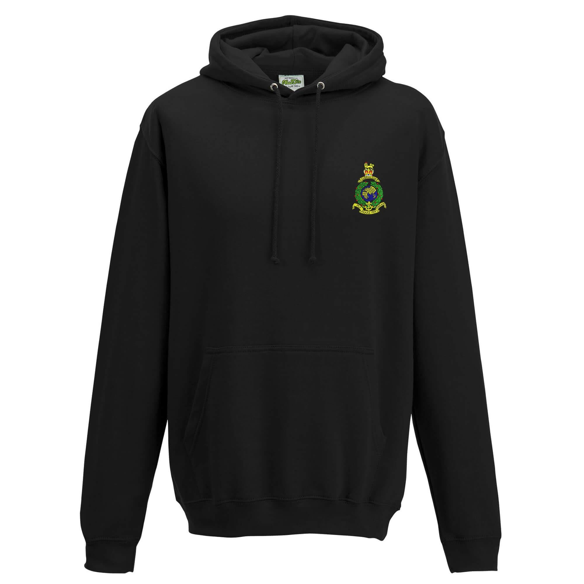 The Military Store Men's Black Royal Marines Embroidered Hoodie, X Large