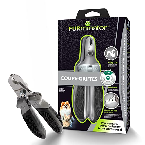 FURMINATOR Coupe-griffes Professionnel pour Chats et Chiens de Toutes Tailles – Possède un dispositif de réglage – Sélection de la longueur de coupe – Poignée ergonomique – Système de verrouillage