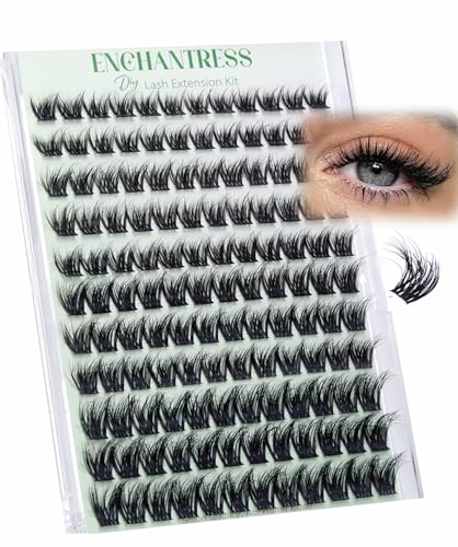 Fluffy Lash Clusters Wispy Cluster Eyelash Extensions with Wide Band, D Curl Lashes Clusters Volume False Eyelashes, 10-16mm Flora Individual Lashes for DIY Natural Fluffy Lash Extension