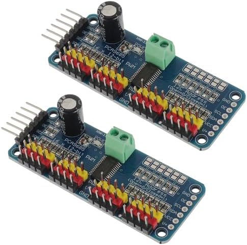 HUAREW PCA9685 16 Channel PWM Servo Driver Board 12 bit IIC Interface Module Compatible with Arduino and Raspberry Pi (2pcs)