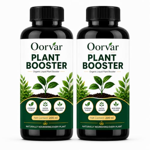 Image of New Age Plant Boost Liquid Fertilizer for Speed Growth (400 ml) | Organic Plant Booster Liquid Fertilizer for Indoor Plants Home Garden & Outdoor Plants - Oorvar - (Pack of 2)