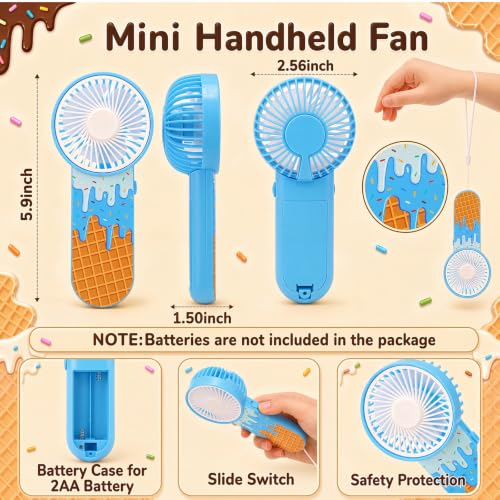 Acellegic 24 Pcs Baseball Ice Cream Drip Party Favors Mini Portable Handheld Fan and 24oz Reusable Plastic Cups with Lids and Straws for Baseball Sport Team Gift Summer Birthday by Acellegic - Used condition - Image 2