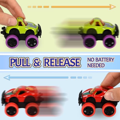 Paquete de 8 Camionetas Mini Monster Die-Cast para Niños miniatura 2
