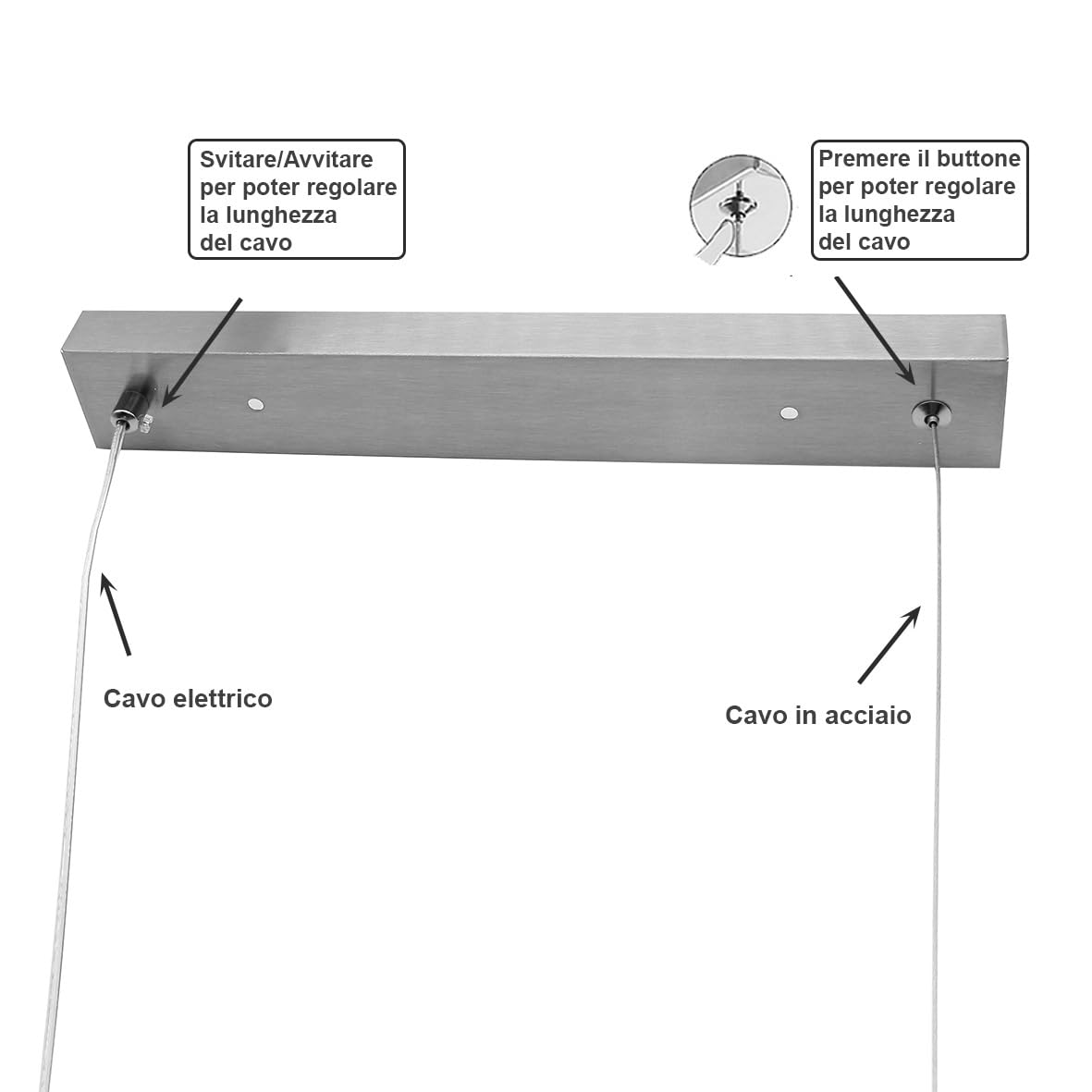 Silamp Lampadario a sospensione 6 sfere in vetro fume V721-SILVER