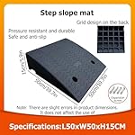 Heavy-Duty-Car-Ramp-59-Inch-High-Rubber-Curb-Ramp-1-Channel-Cord-Cover-Curbside-Bridge-Ramp-Portable-Heavy-Duty-Rubber-Shed-Wheelchair-Threshold-Non-Slip-Ramp-for-The-Curb-Forklifts-Trucks-Buses