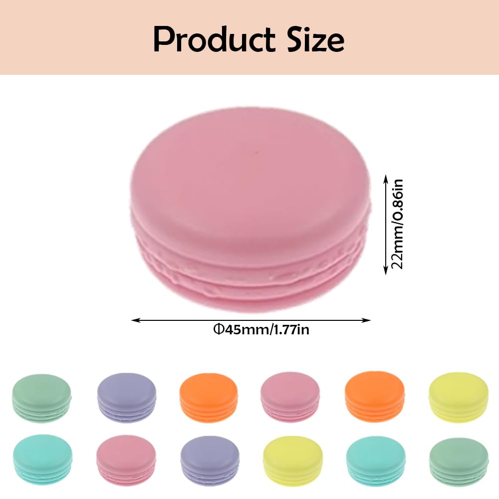12 PCS Travel Pots 10ml Multicolour Empty Sample Pots Reusable Travel Jars Round Cosmetic Container Jars with Lids for Face Cream Lotions Powder Makeup 6 Colors - Image 2