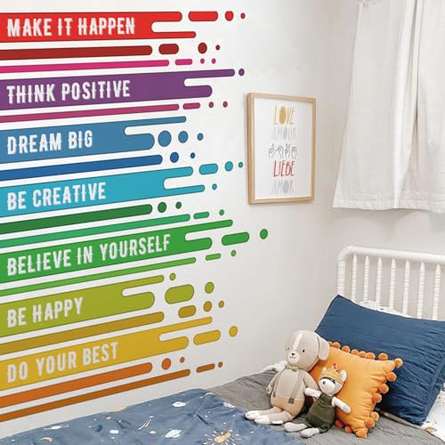 Vinilo decorativo removible con cita inspiradora 30x90 cm miniatura 3