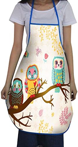 Mydours Cooking Aprons for Women and Men Polyester Durable Comfortable Bib Chef Kitchen Aprons