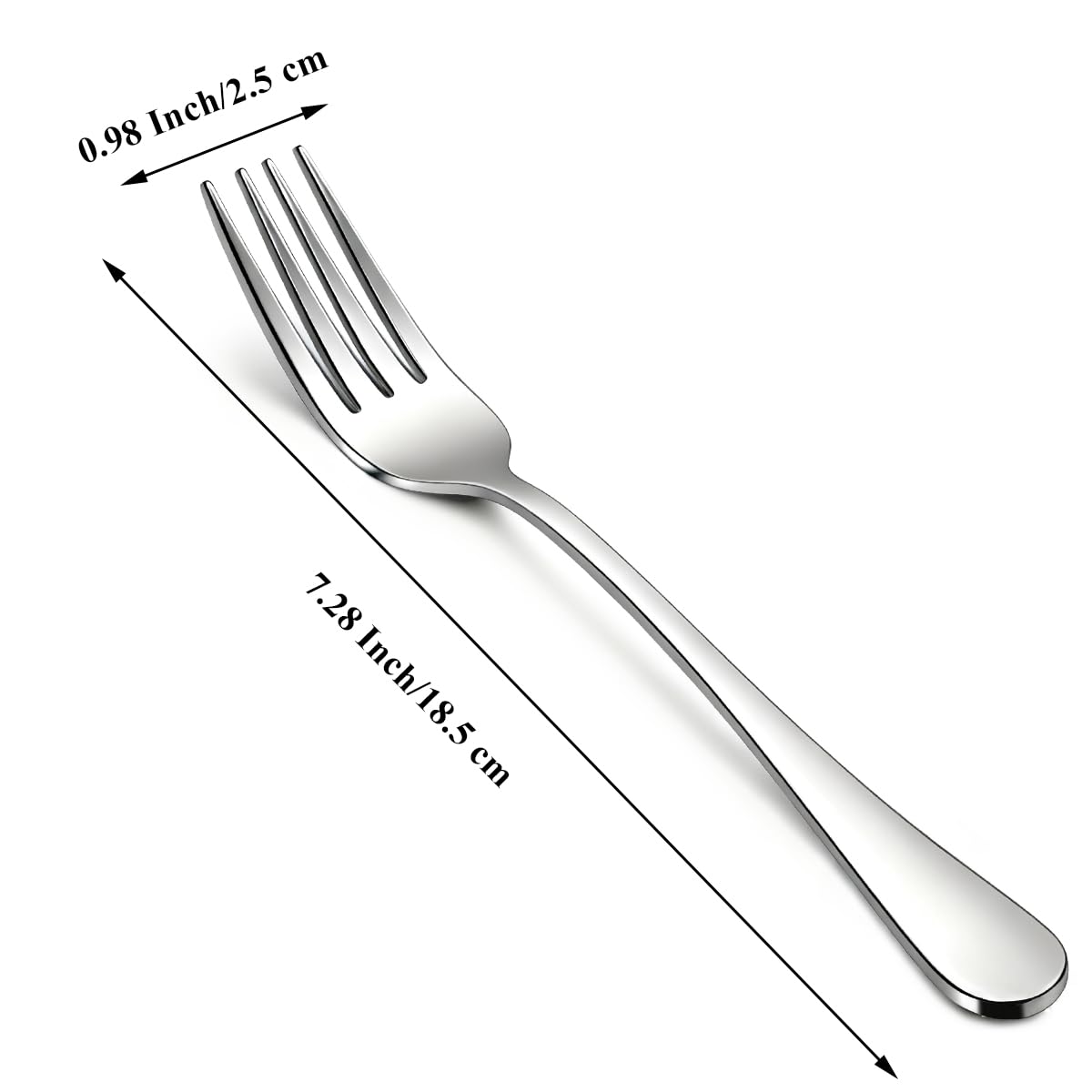 Berglander Dinner Forks Set 24pcs, Stainless Steel 7.28" Table Salad Forks, Flatware Silverware Fork for Home Kitchen, Restaurant, Hotel, Dishwasher Safe — Amazon image 2