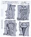 Stampers Anonymous Tim Holtz Cling Rubber Stamp Set, 7-Inch by 8.5-Inch, Treats Blueprint