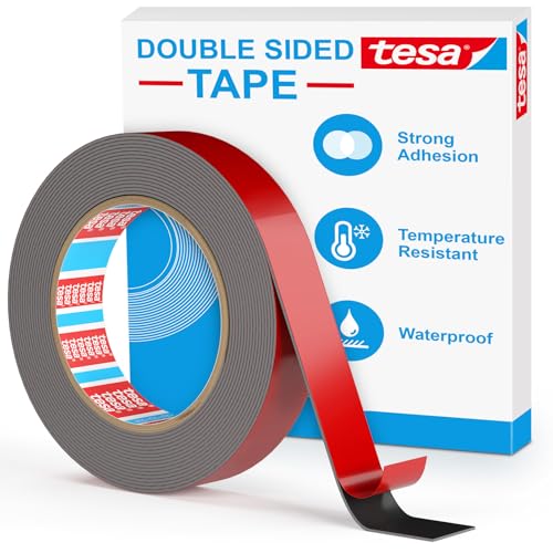 Image of EMITEVER Double Sided Tape Heavy Duty, Tesa Adhesive Mounting Tape Waterproof, 0.94IN x 18FT Strong Acrylic Foam Tape for Walls, Automotive, Home Office Decor