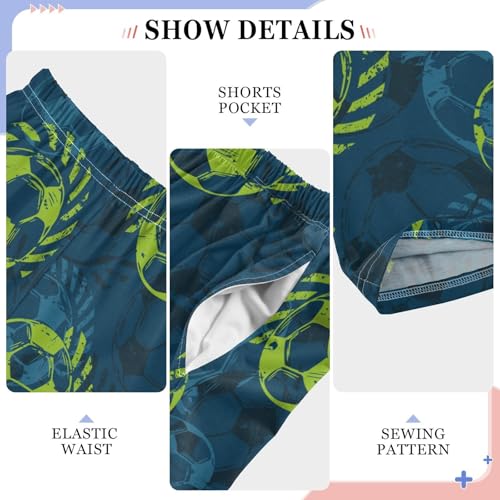 Boys Pj Pants Abstract Football Soft Kids Joggers Long Lounge Bottoms with Elastic Waist & Pockets 6-14 Years4