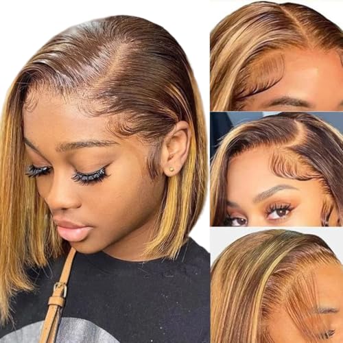Hd Transparent Wear and Go Glueless P4/27 Highlight Bob Wig