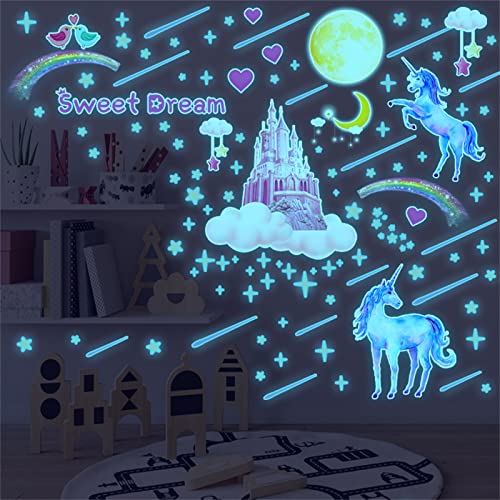 Vinilos Decorativos Unicornio que Brillan en la Oscuridad miniatura 1