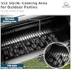 MFSTUDIO Heavy Duty Charcoal Wood Offset Outdoor Smoker Grill, Charcoal Grill with Smoker Combo for BBQ Grilling, 512 SQ.IN.