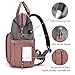 upsimples Diaper Bag Backpack Nappy Bag Baby Bags for Mom and Dad Maternity Diaper Bag with USB Charging Port Stroller Straps Thermal Pockets,Water Resistant, Pink Grey