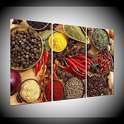 Assaisonnement Chili Épices Affiche Cuisine Toile Décoration 80x160cm Art Mural