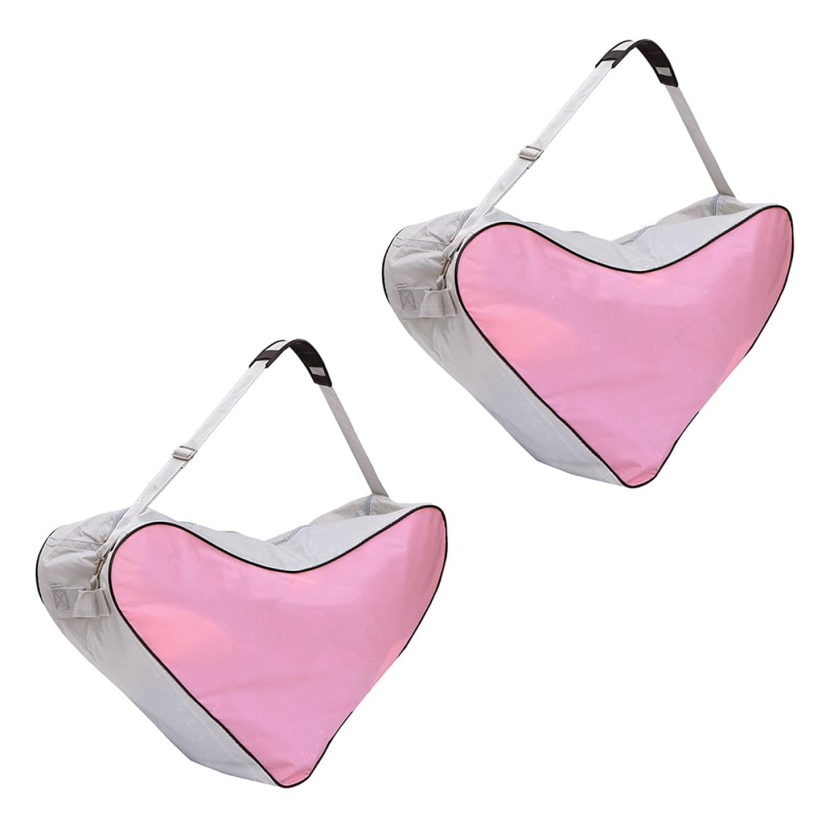 BESPORTBLE Borsa Pattini Ghiaccio a Tracolla Triangolare Rosa 2 Pezzi | Oxford Cloth, per Inline Skates Shoes e Ice Skates, Design Portatile Facile da Pulire