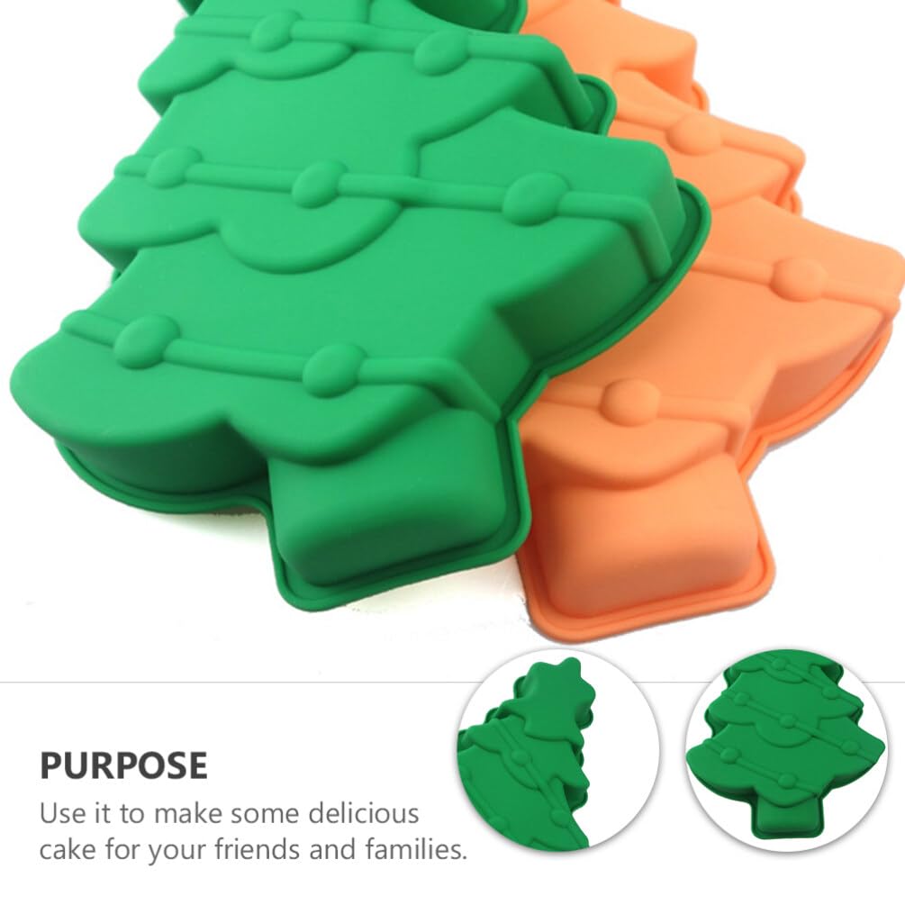 ABOOFAN Moule à gâteau en silicone 3D en forme de sapin de Noël anti-adhésif pour fêtes de fin d'année, mousse, muffins, fondants, bonbons
