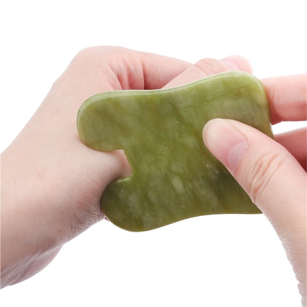 Stein Gua Sha Board Set Jade Roller Massager Gouache Schaber Gesichts Lifting Spa Hautpflege Schönheit Werkzeuge(2pc gua sha 02)