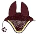 Derby Originals Paris Tack Show Crochet Fly Veils/Ear Nets, Maroon, Full