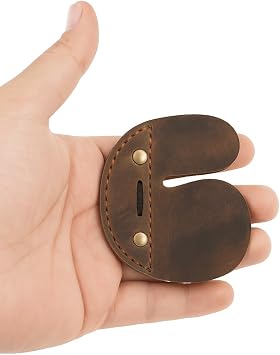 Handmade Leather Archery Finger Tab Premium Finger Guard for Recurve Bows Adjustable Finger Protector for Left Hand Comfortable Archery Shooting Gear