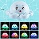Gigilli Octopus Bath Badewannenspielzeug Baby Badespielzeug,Wiederaufladbares Oktopus Badewanne Spielzeug Automatisches Sprühwasser Geschenk Leuchtend Badespielzeug für Baby Kleinkinder,Blau